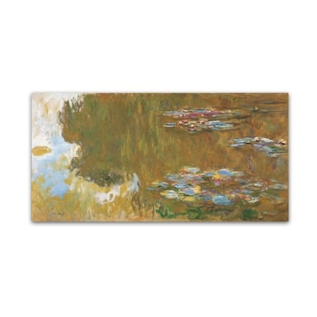 Trademark Fine Art Monet 'The Water Lily Pond' Canvas Art, 12x24 AA00627-C1224GG